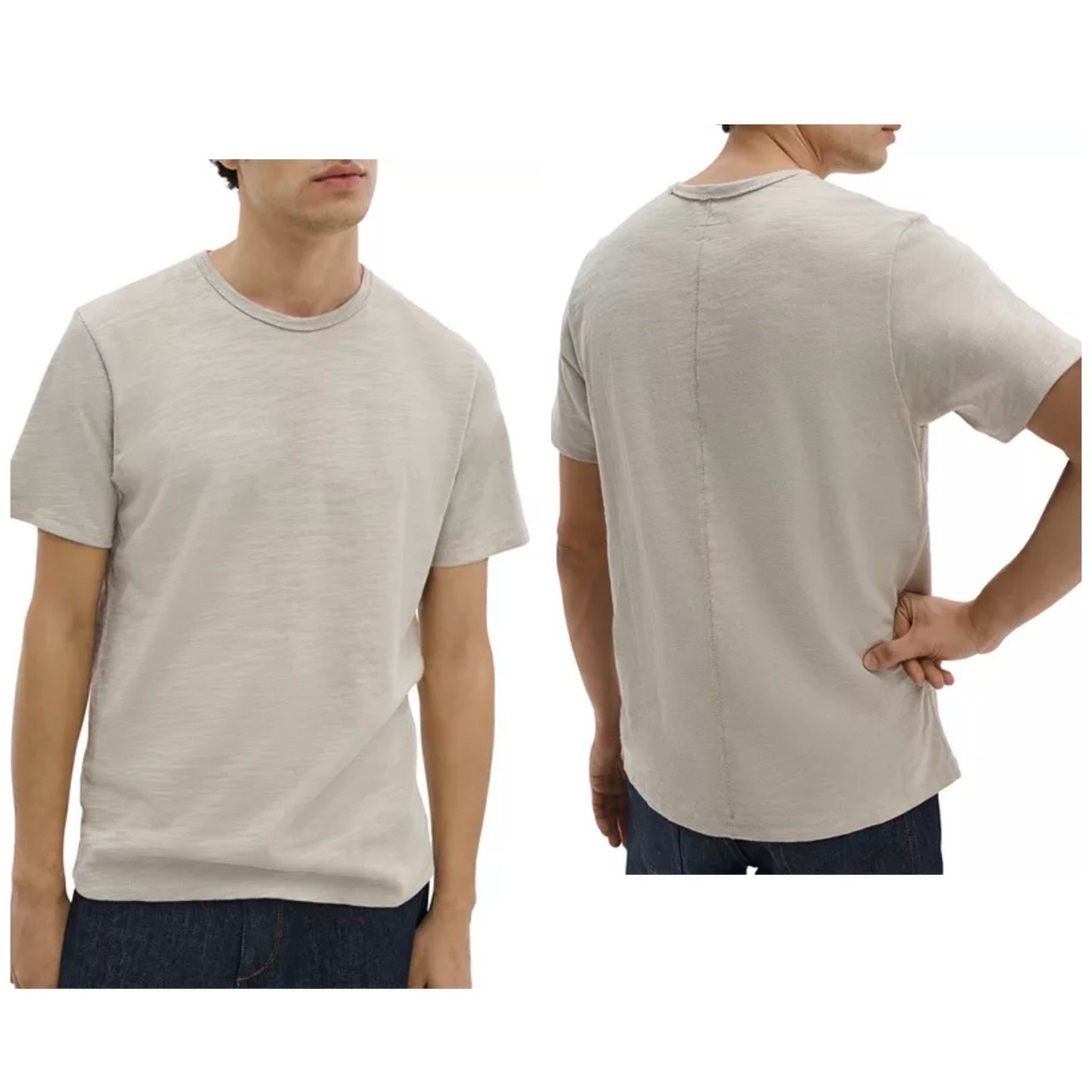 NWT Rag & Bone $98 Men&rsquo;s Classic Flame Tee In Taupe Size: Small
