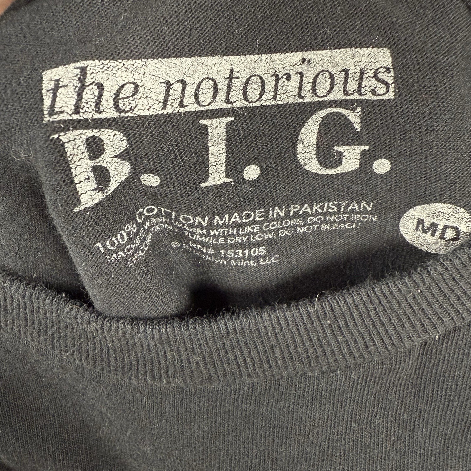 Biggie Smalls Graphic Tee Notorious B.I.G. Cut Off Shirt Size M Rap Hip Hop Icon