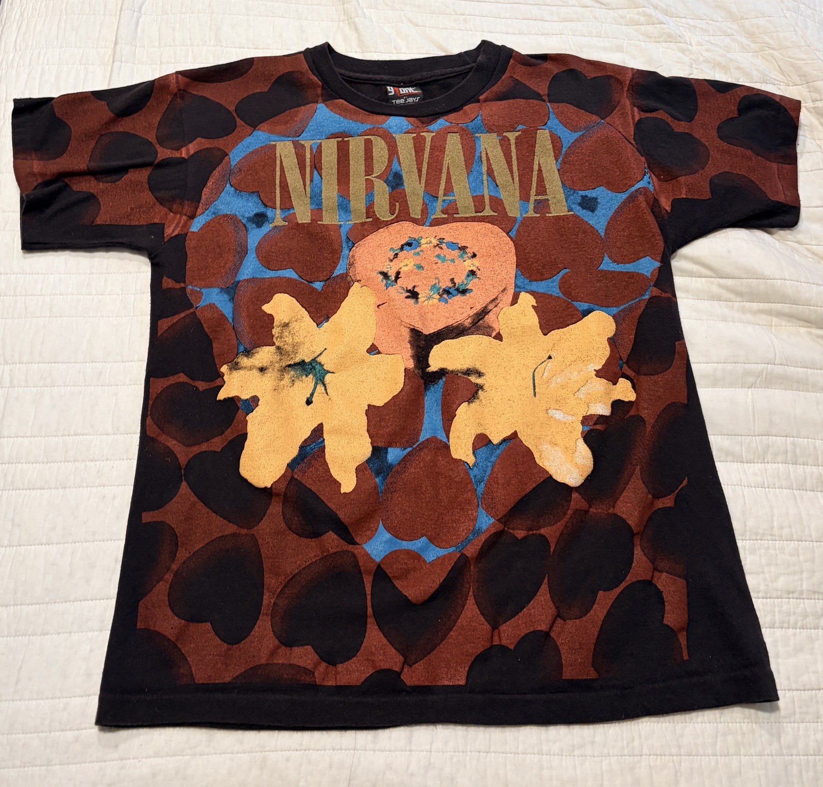 Vintage 1993 Giant Tag Nirvana Heart Shaped Box Rare Deadstock T Shirt Size L