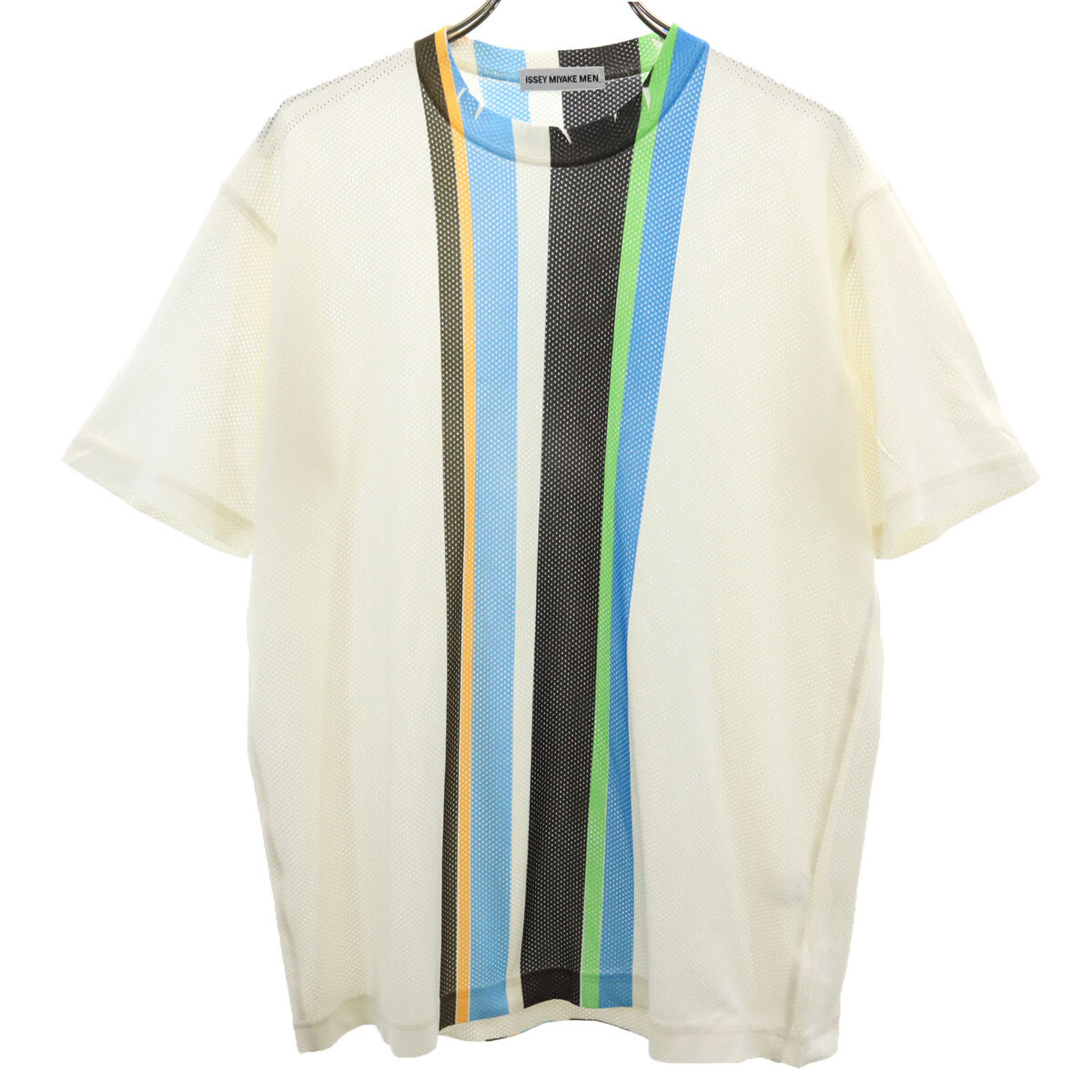 ISSEY MIYAKE MEN made in Japan Short sleeve mesh T-shirt F Ivory Men&rsquo;s