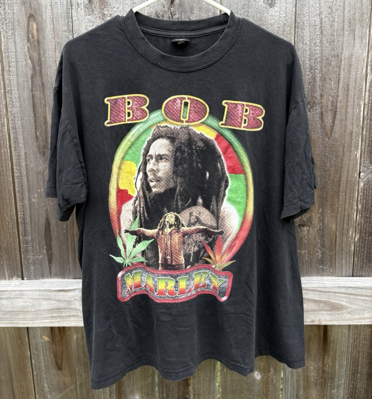 Vintage Cotton Heritage Men&rsquo;s Black Bob Marley Graphic Print Tee Size L
