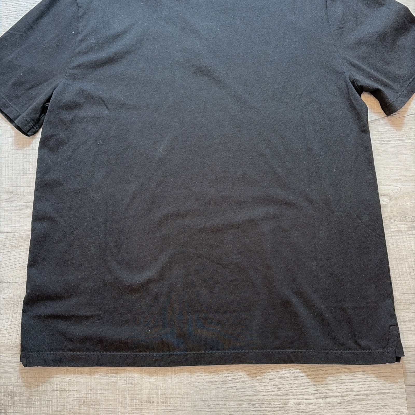 NWT VINCE SHORT SLEEVE HENLEY T SHIRT MENS SZ LARGE $125 USA BLACK 100% COTTON