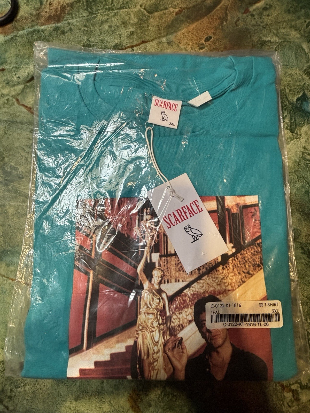 Scarface X OVO Teal Crew Neck T-Shirt Men&rsquo;s 2XL Brand New with tag