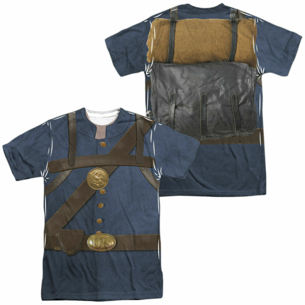 UNION SOLDIER COSTUME Adult Men&rsquo;s Graphic Halloween Tee Shirt SM-3XL