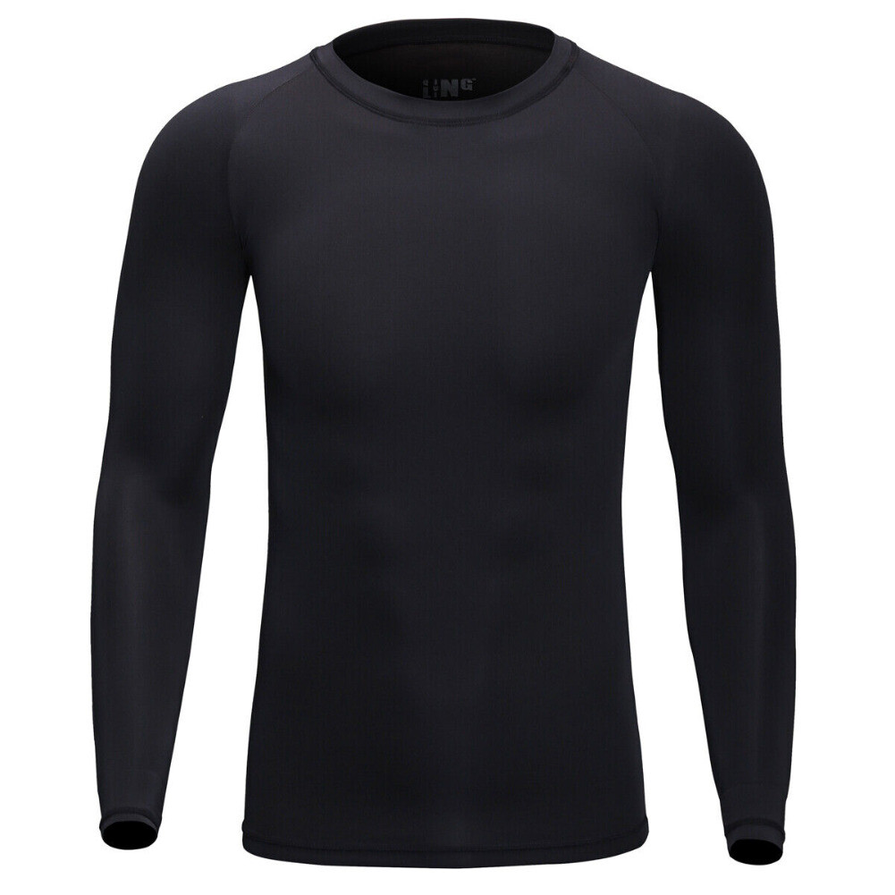 Men&rsquo;s Winte Warmer Long Sleeve Moisture Wicking T-Shirt Gym Tight Shirt Liner US