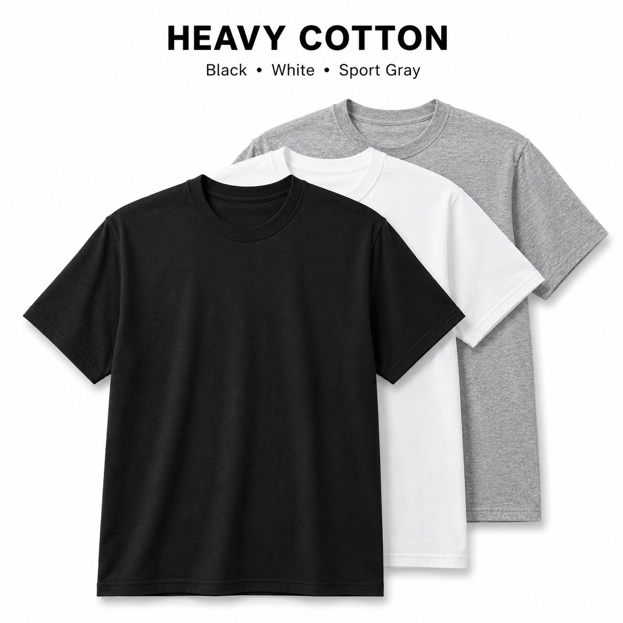 Gildan Heavy Cotton 5000 T-Shirt 3 & 5 Pack Men&rsquo;s Fashion Color Cotton Tee S-5XL