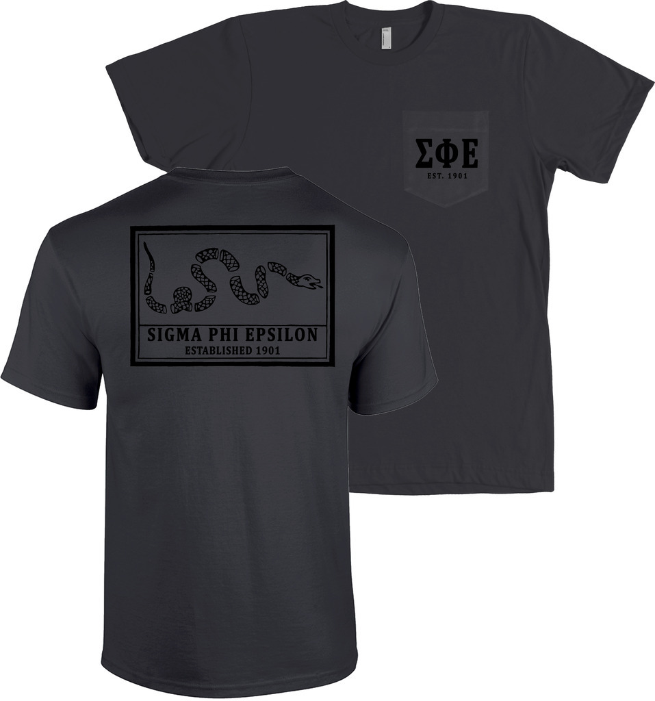 Sigma Phi Epsilon Join Or Die Bella+Canvas POCKET T Shirt Sig Ep Tee NEW