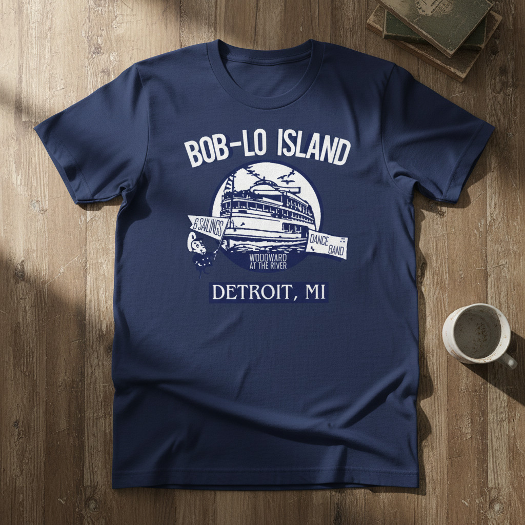 Detroit, Michigan – Boblo Island (vintage look) Men&rsquo;s T-Shirt TA79