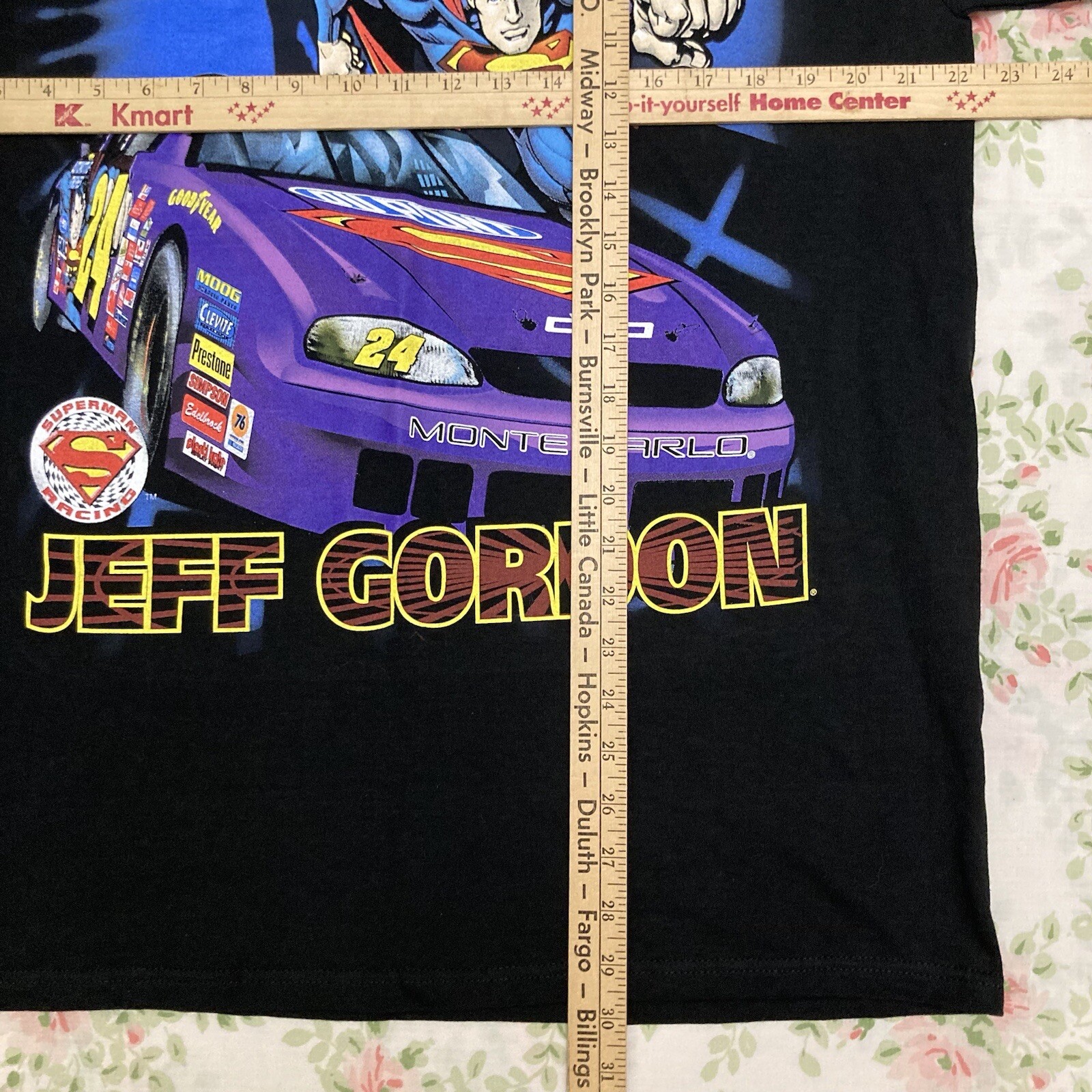 VTG 1999 Jeff Gordon 24 NASCAR Superman Racing A Galaxy Saved T-Shirt L NWT