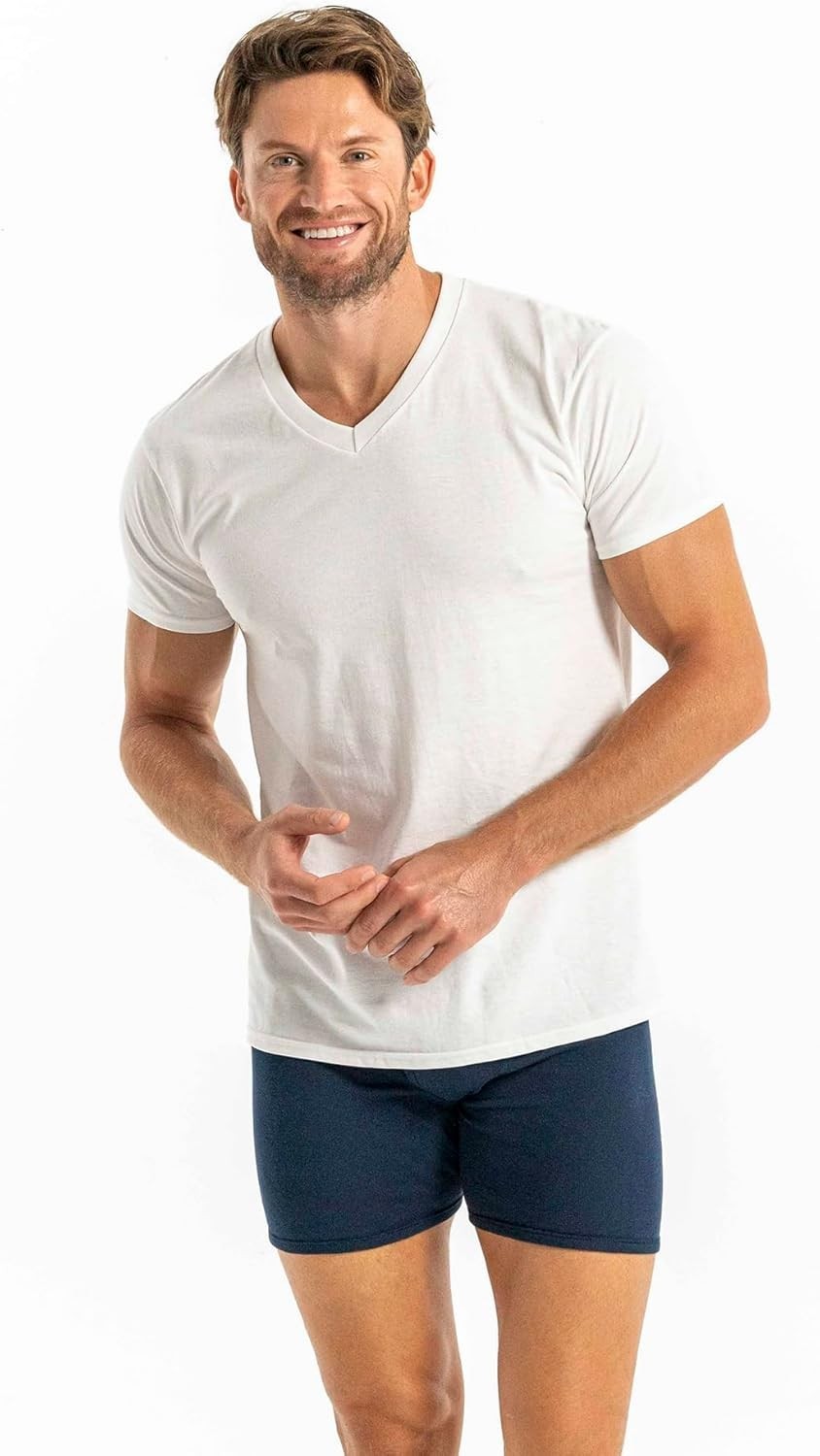 Gildan Adult Men&rsquo;s Short Sleeve V-Neck Assorted Color T-Shirt, 5-Pack, Sizes S-2