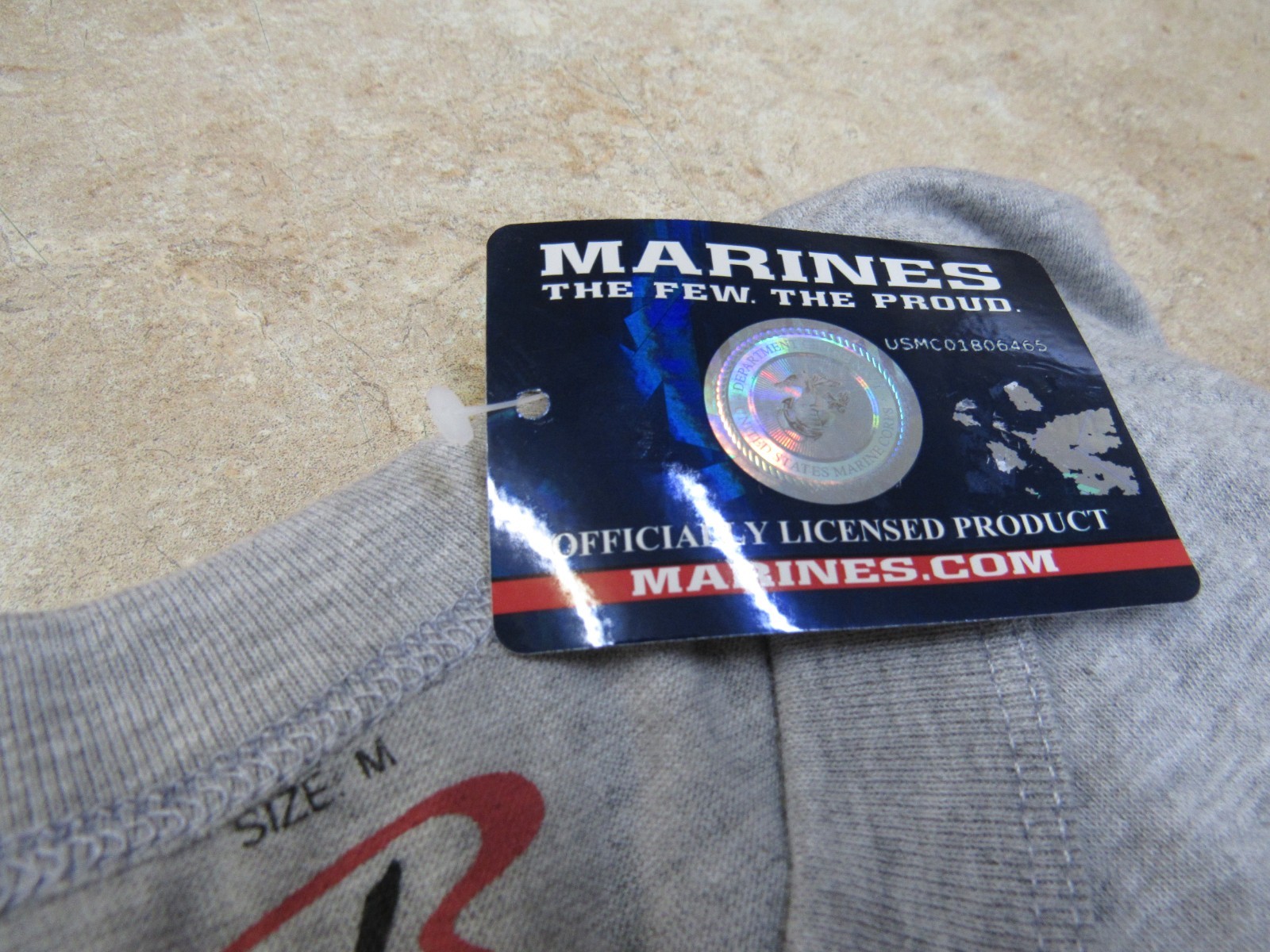 USMC Gray T-shirt EGA Eagle Globe & Anchor Rothco US Marine Corps Short Sleeve