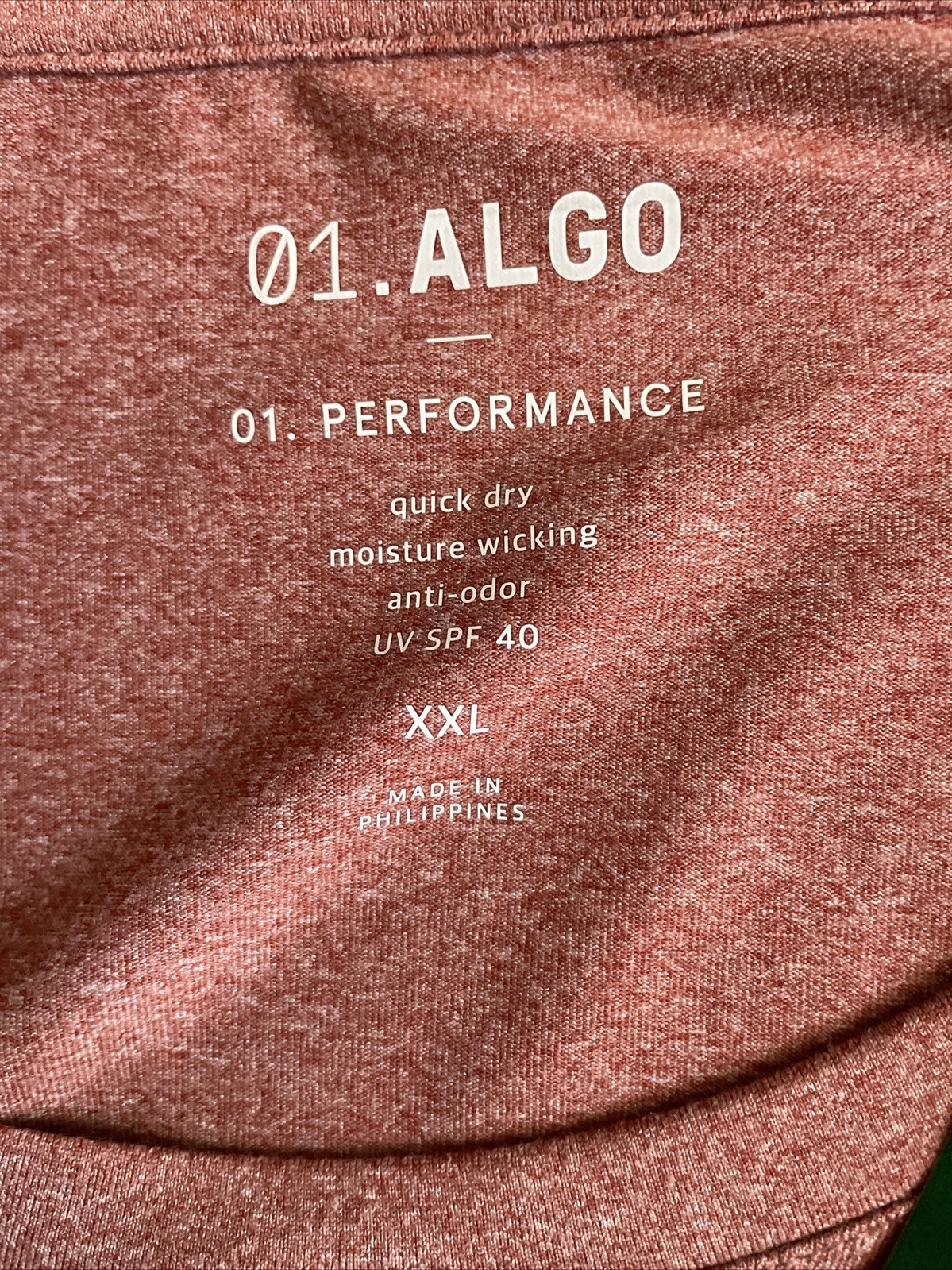01.ALGO Men&rsquo;s Performance Moisture Wicking Anti Odor Short Sleeve Tee XXL