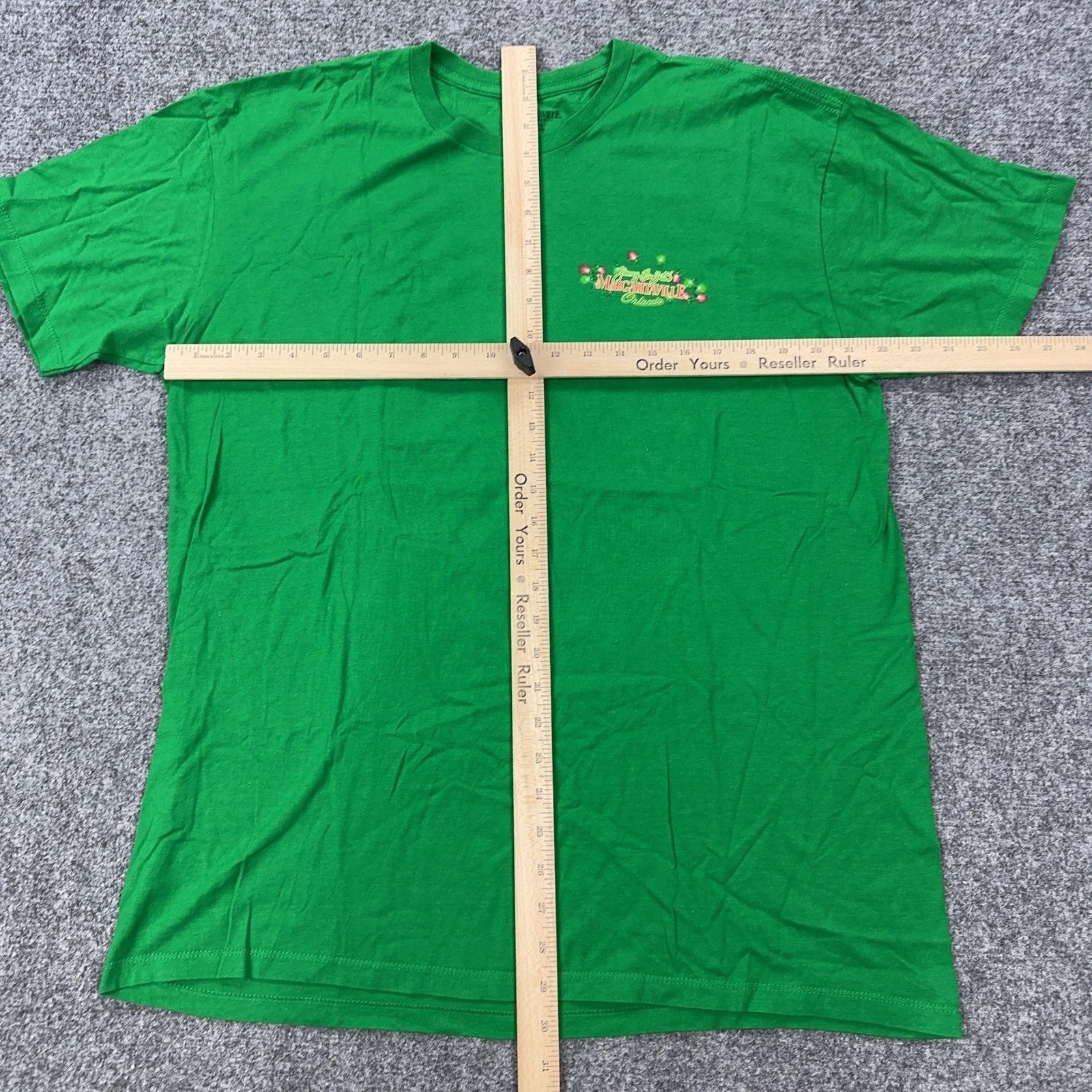 Margaritaville Shirt Mens XL Green Christmas Parrot White Sand Beach Tee Tagless