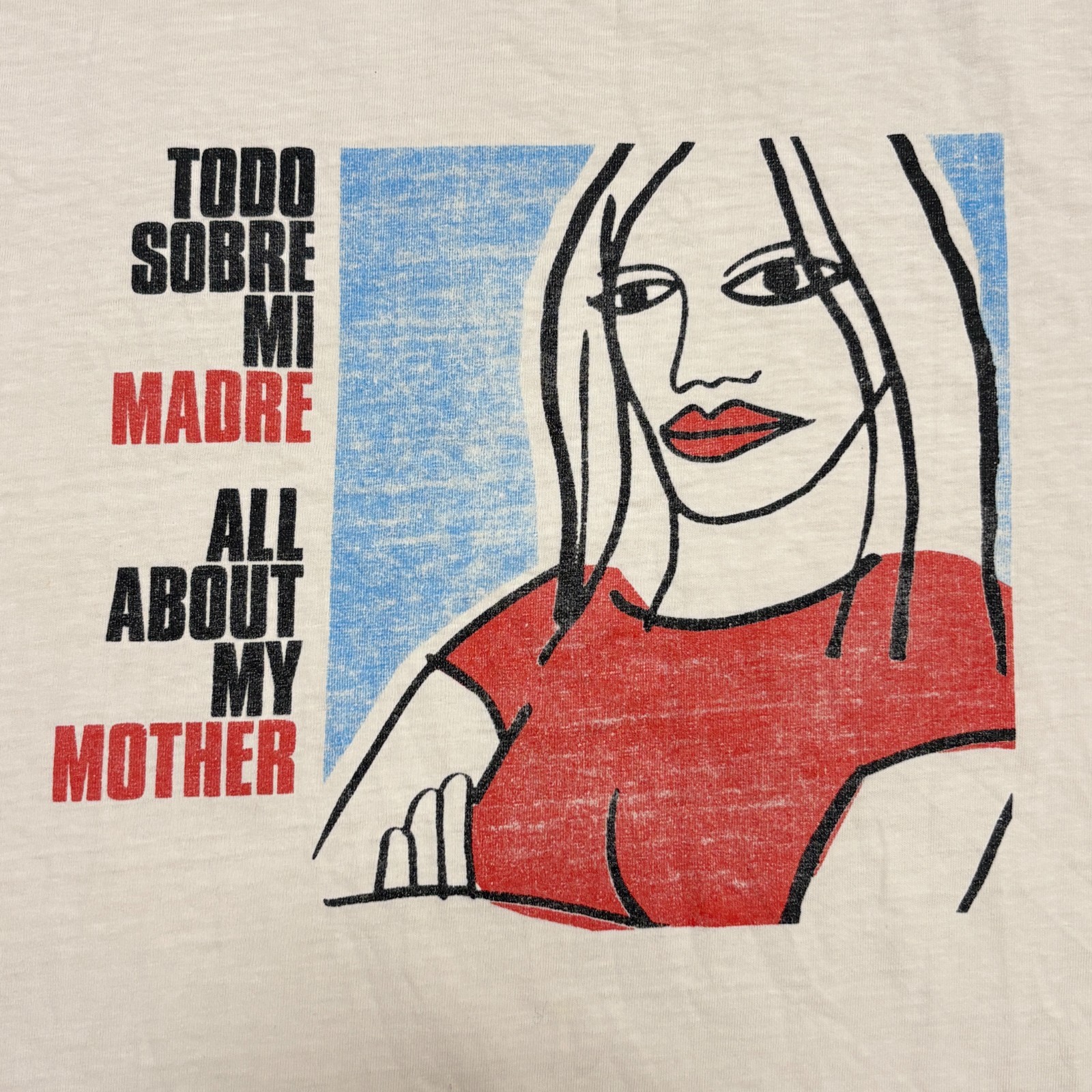 Vintage Movie Promo Shirt Mens XL White 90s Pedro Almodovar Art Graphic Cinema