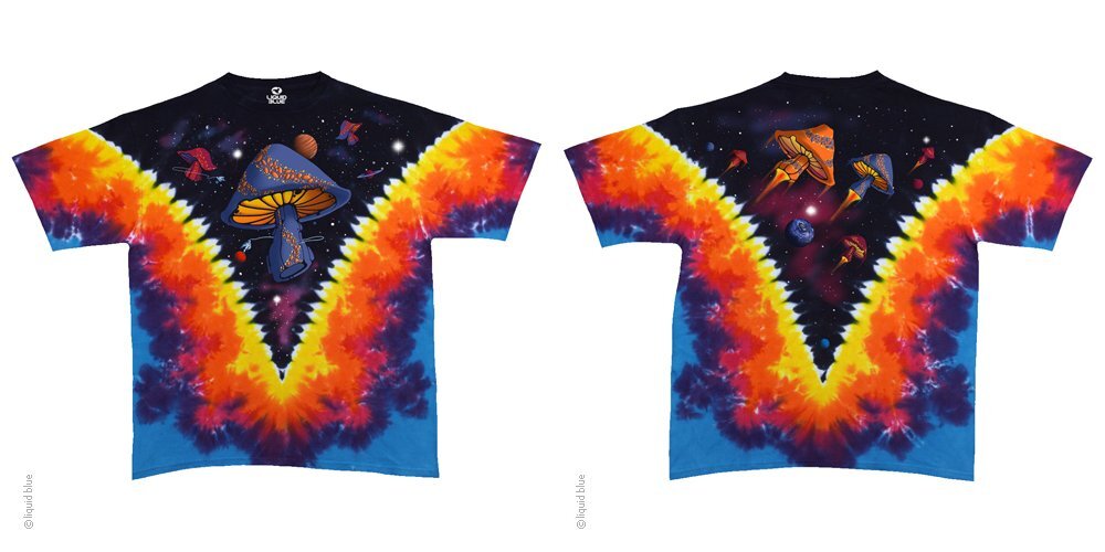 Fantasy Space Shrooms M, L, XL, 2XL, 3XL, 4XL, 5XL, 6XL Tie Dye T-Shirt