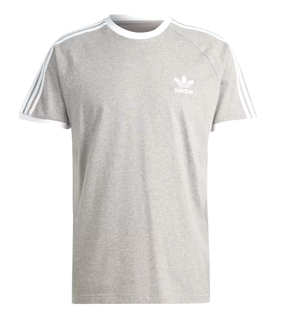 NEW MENS ADIDAS ORIGINALS CALIFORNIA TREFOIL TEE SHIRT ~SIZE LARGE #IA4848 GRAY