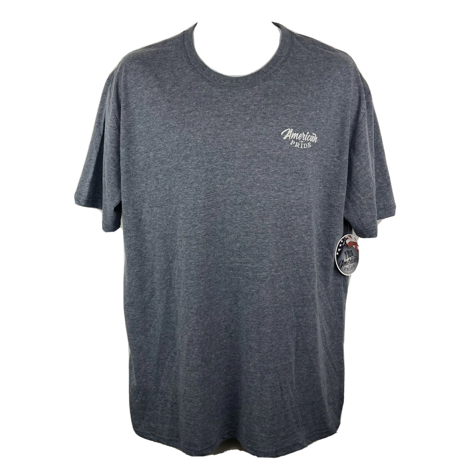 NEW! American Pride T Shirt / Men’s (L) Light Navy Atwoods Cotton Poly Blend NWT