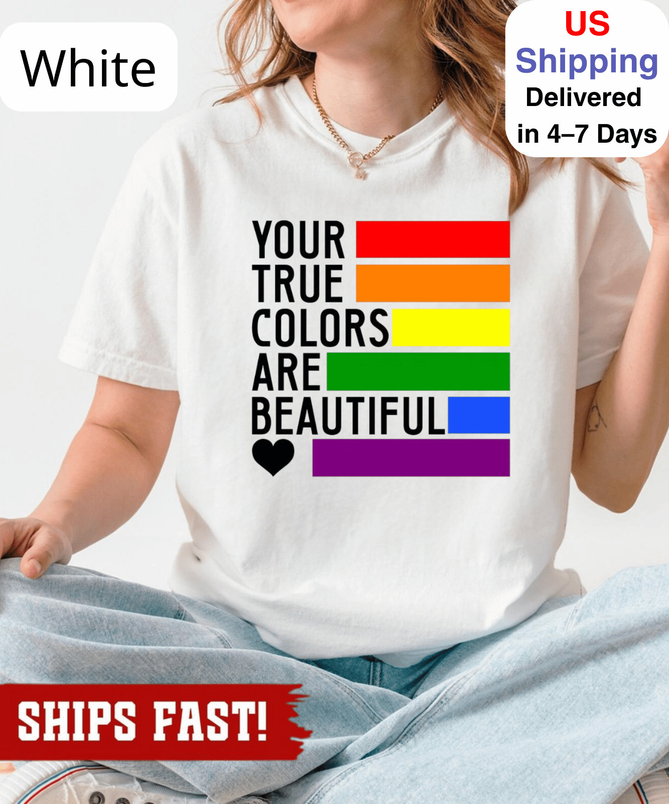 Your True Colors are Beautiful Shirt, Pride Month Shirt, LGBTQ Shirt, Love is Lo