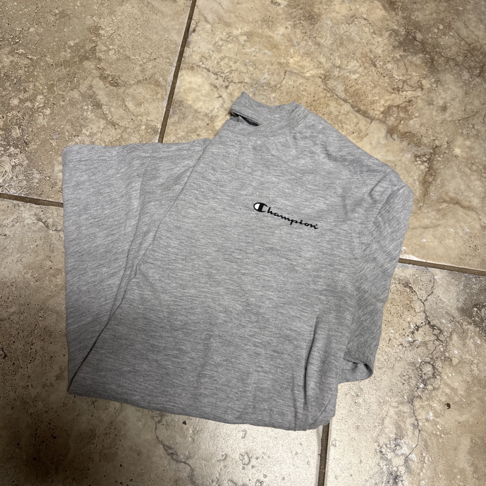 Mens Medium Champion T shirt Soft Feel Grey