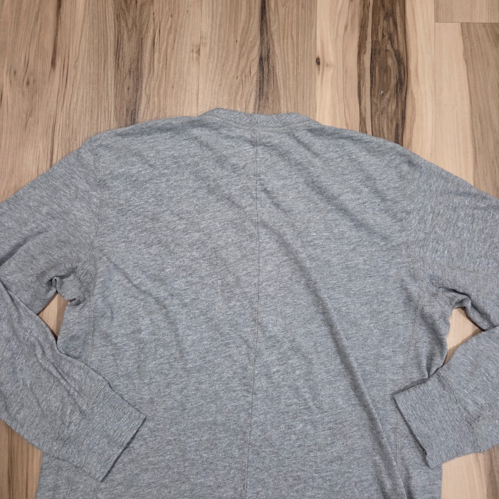 Rag & Bone Henley Shirt Mens XL Heather Gray Long Sleeve Cotton Grunge