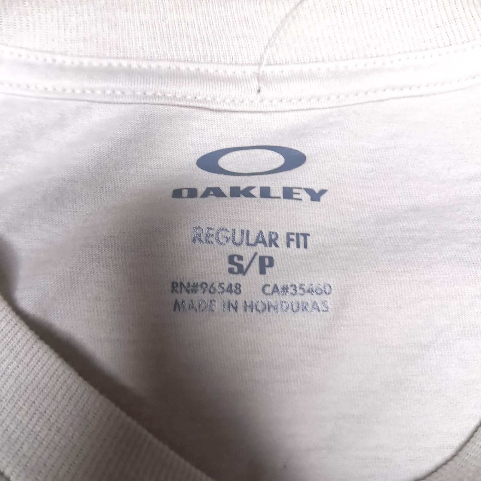 Y2K Oakley Griffen T-shirt Mens Small Crystal Gray Big « O » Logo Spellout