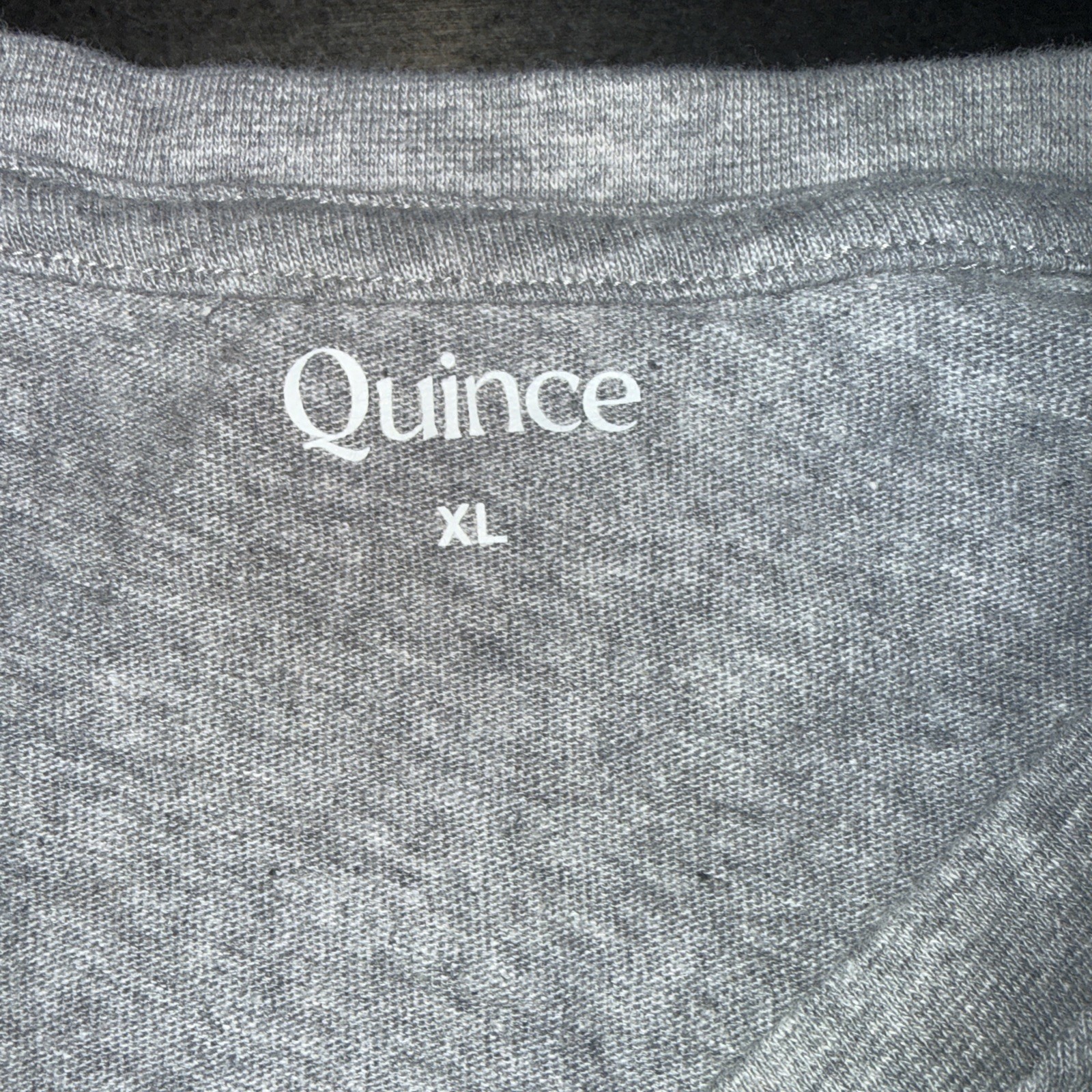 Quince XL Heather Grey Men’s Slub Cotton V-Neck T-Shirt