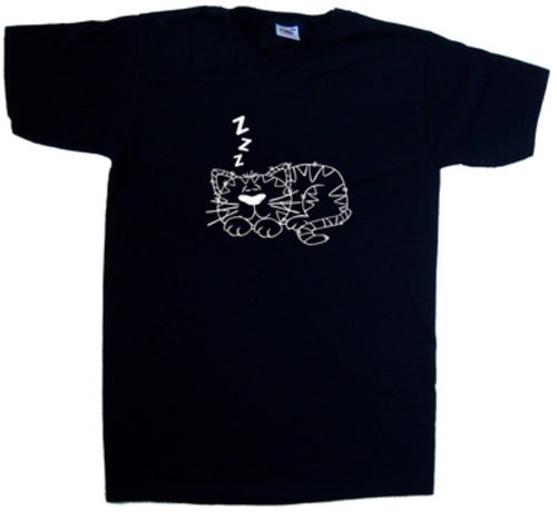 Sleeping Cat V-Neck T-Shirt