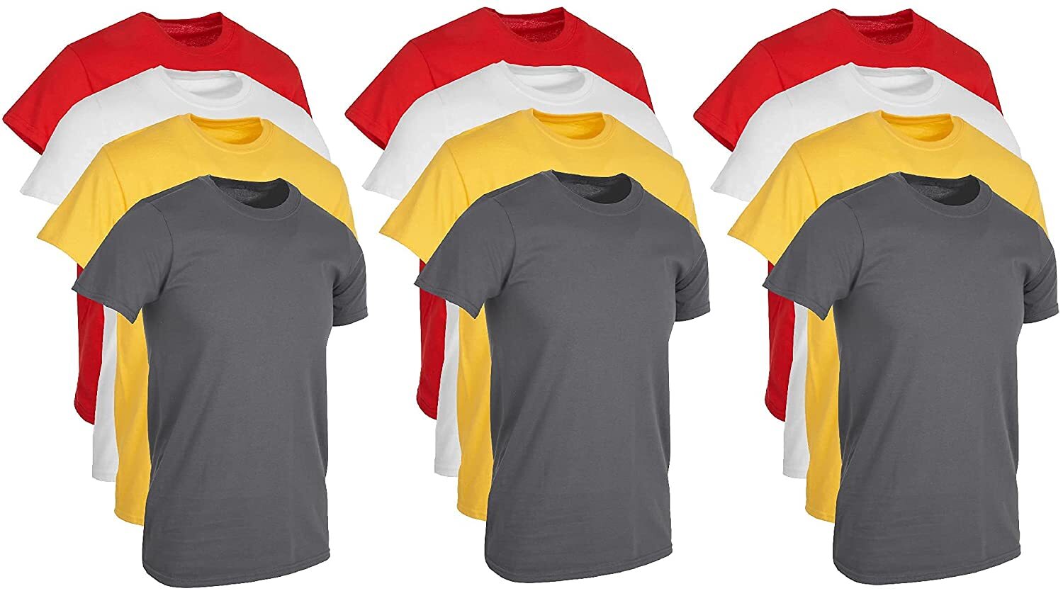 BILLIONHATS 4 Pack T-Shirts – Size 7X – Plus Size Men&rsquo;s Solid Colors Cotton