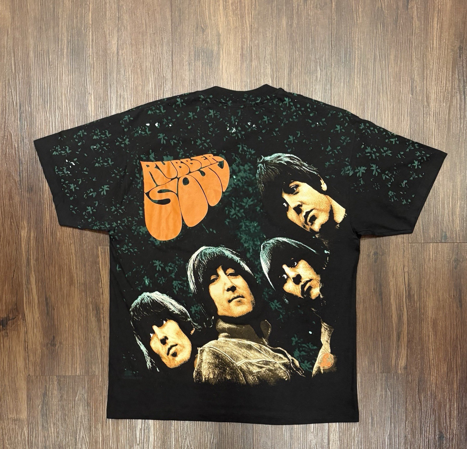 Vtg 90s The Beatles Rubber Soul AOP Winterland T-Shirt Single Stitch NOS – Sz XL