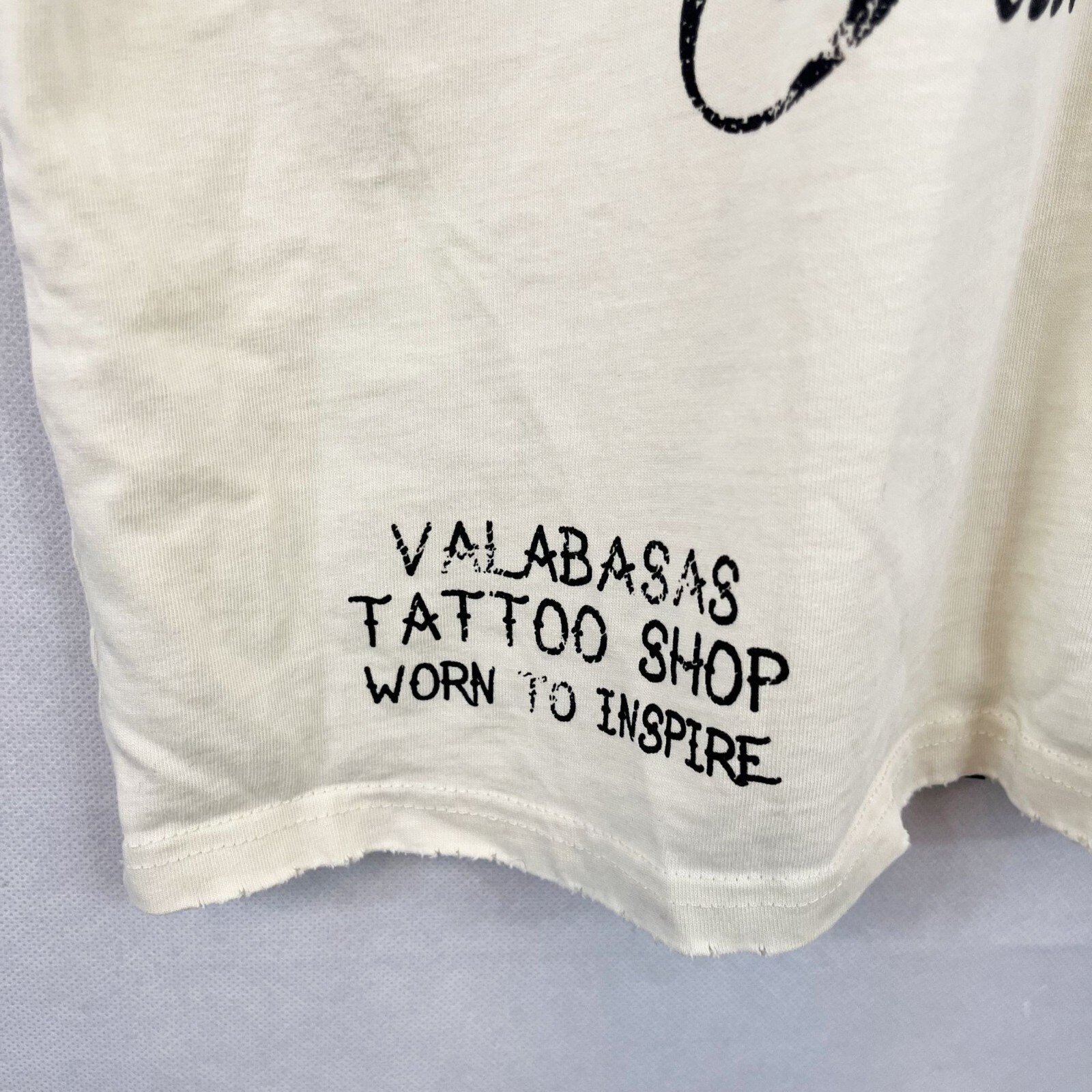 Valabasas Tattoo Shop Stay Strong Snake Studded Crewneck Tee Y2K AOP Size Medium