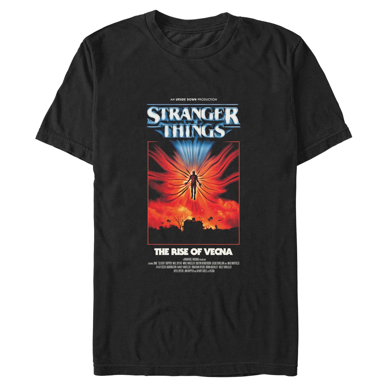Men&rsquo;s Stranger Things The Rise Of Vecna Retro Poster T-Shirt