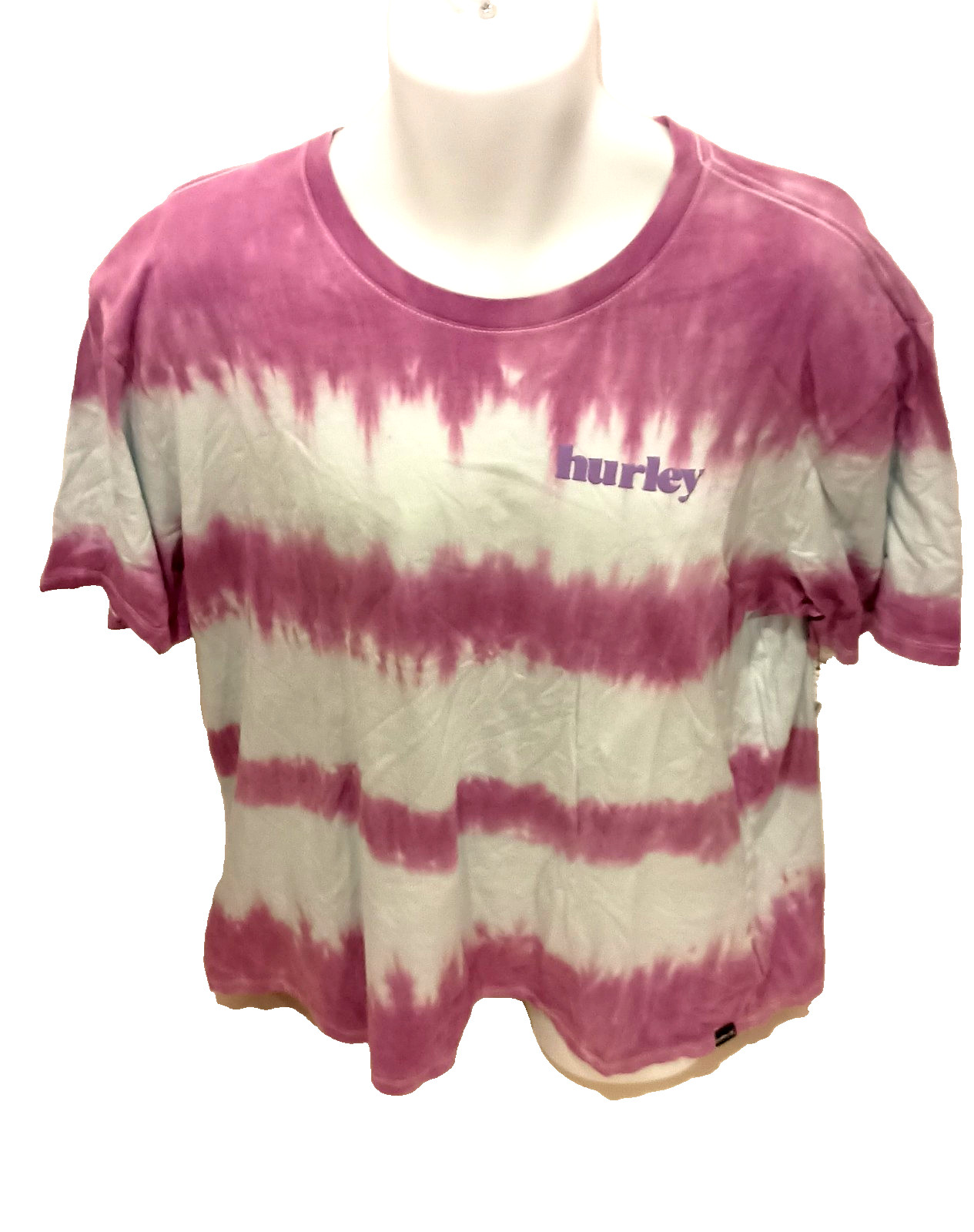 Hurley Tie-Dyed Everyday Wash Wave Mauve Beach Pool T-Shirt New NOS Tags Sz LG