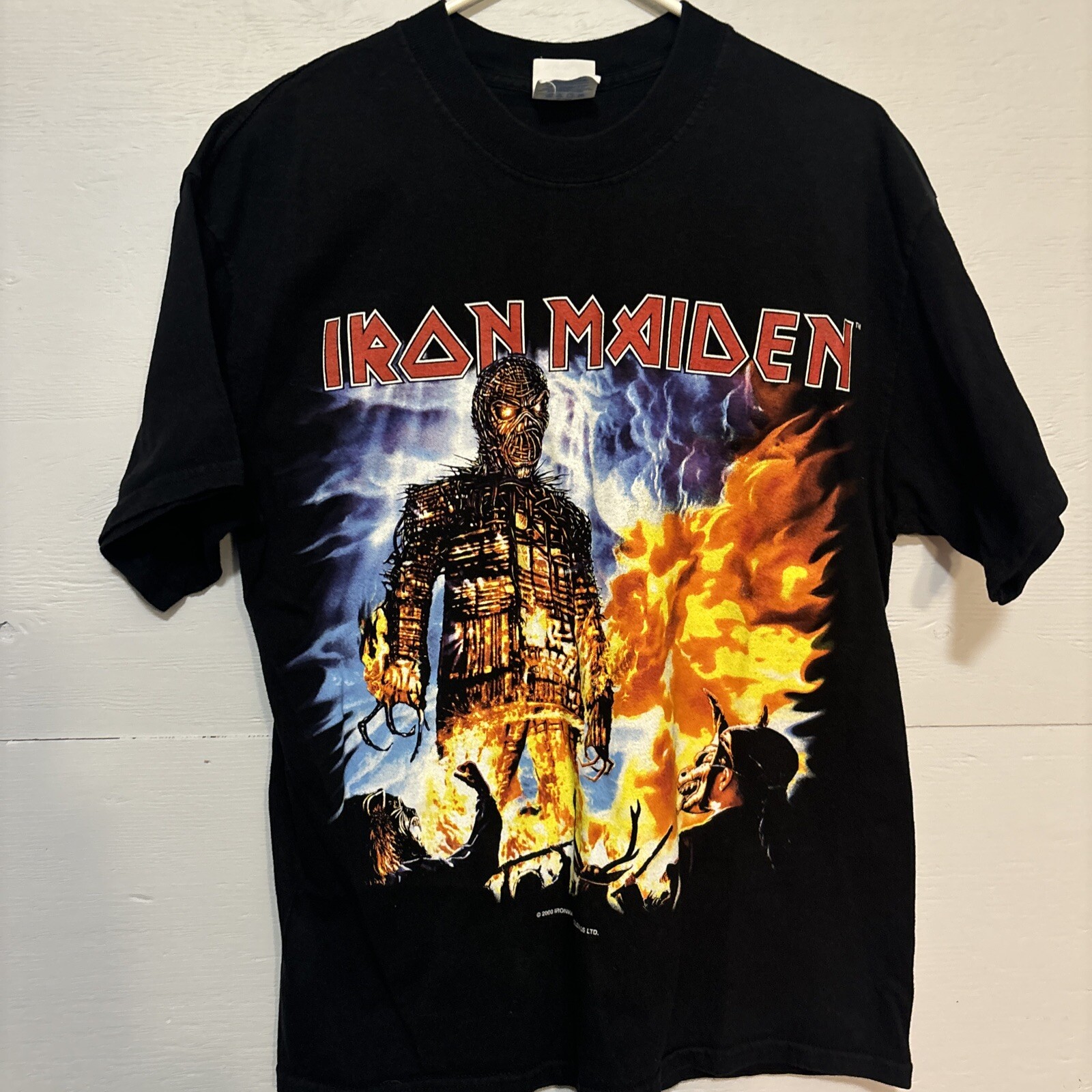 Iron maiden the Wicker Man T-shirt From 2000 Rare
