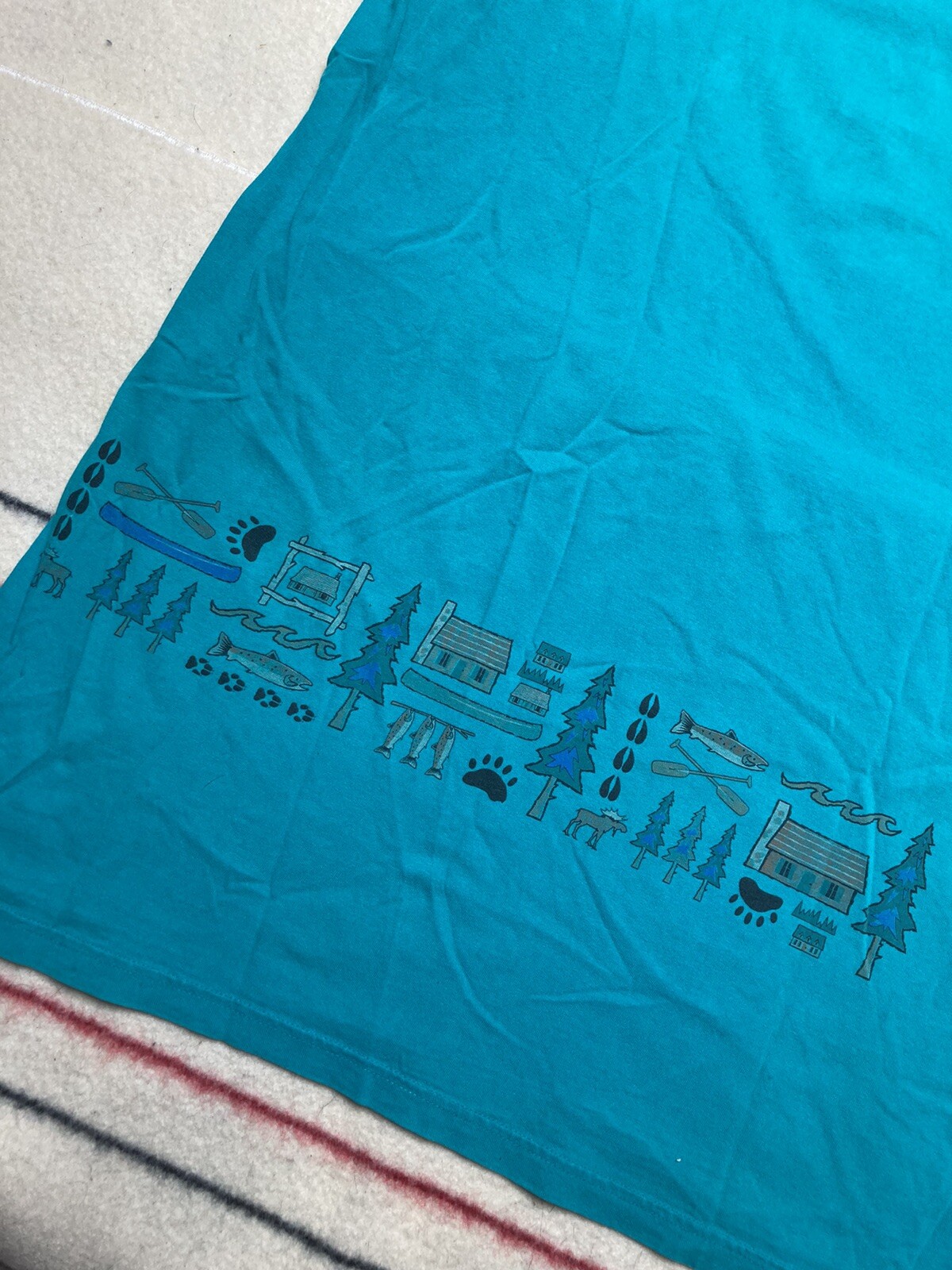 Vintage Yellowstone park oversized camp sleep shirt beach sleeping bear animals