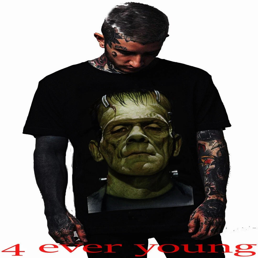 Frankenstein Punk Rock Horror Graphic Tee