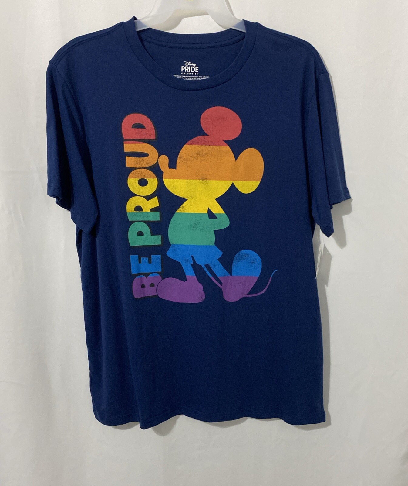 Celebrate Pride! Men&rsquo;s Disney Mickey Mouse T Shirt “Be Proud” XL (46-48) NWT