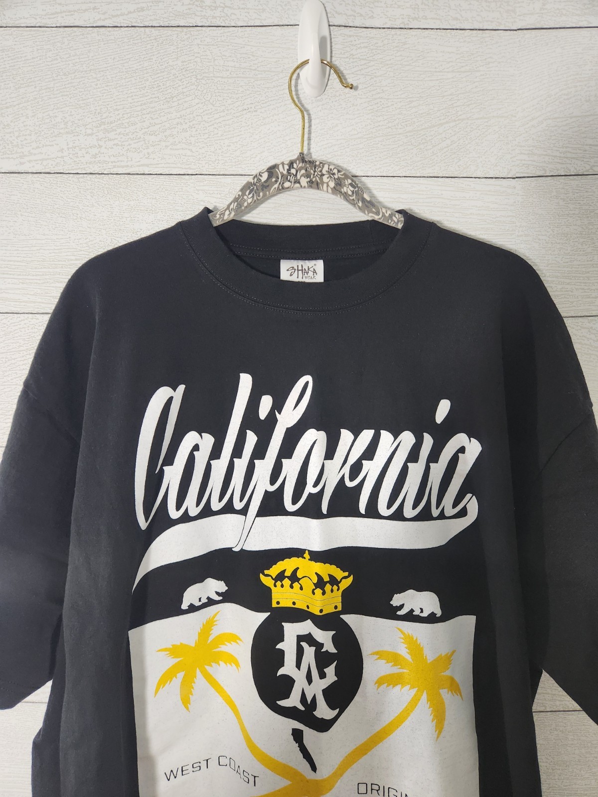 Shakawear T- shirt Mens 2XL Super Max Heavy Black California West Coast Original