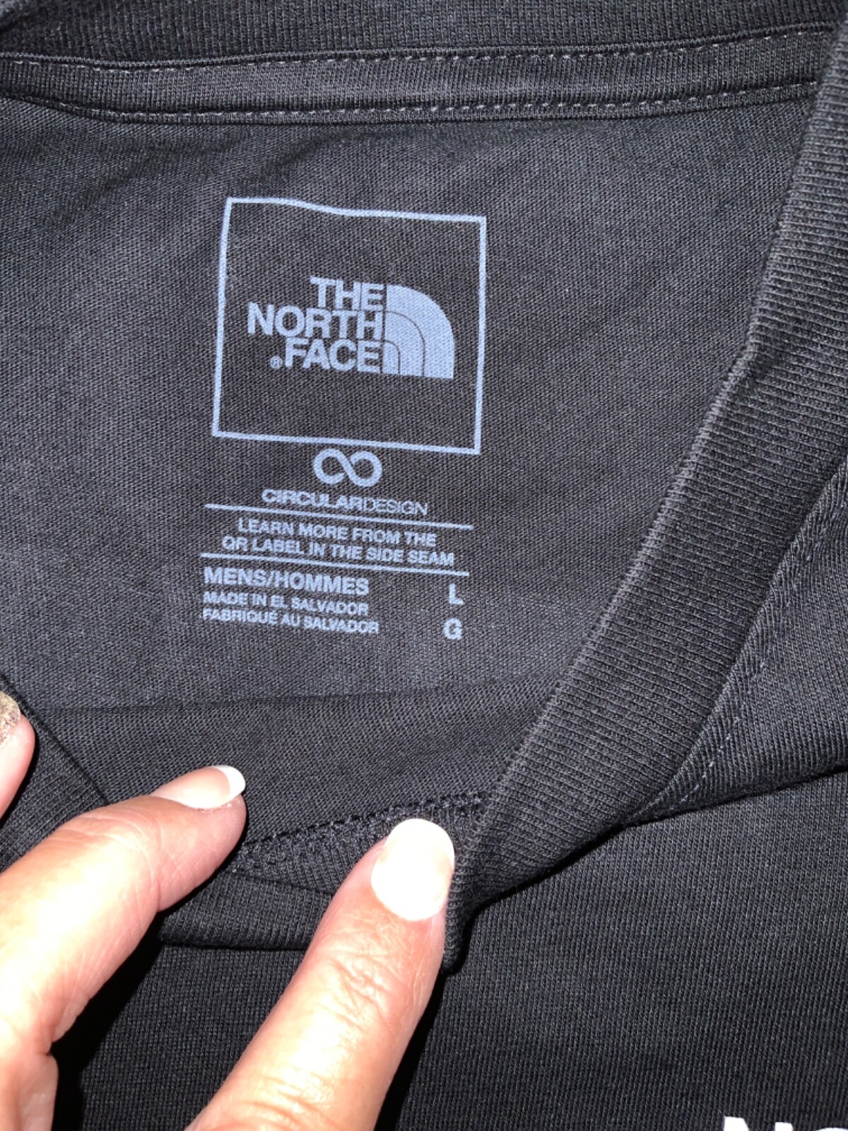 NWT THE NORTH FACE MENS S/S BOX NSE TEE LARGE BLACK/PINK