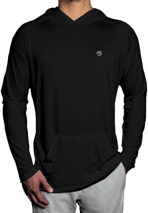 Men&rsquo;s Hooded Sun Shirt UPF 50+ Long Sleeve Fishing Shirt SPF Rash Guard