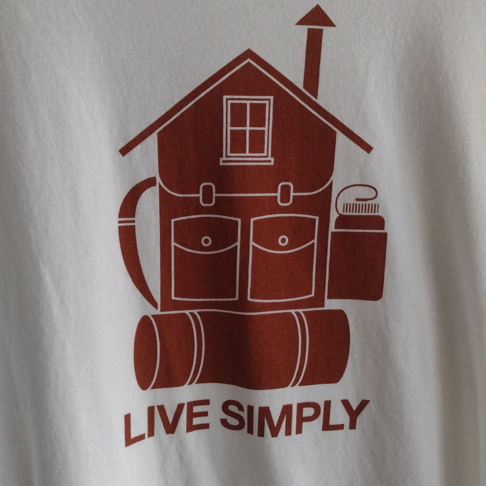 Patagonia Graphic Mens Tshirt L Live Simply Organic Cotton Slim Fit Tee