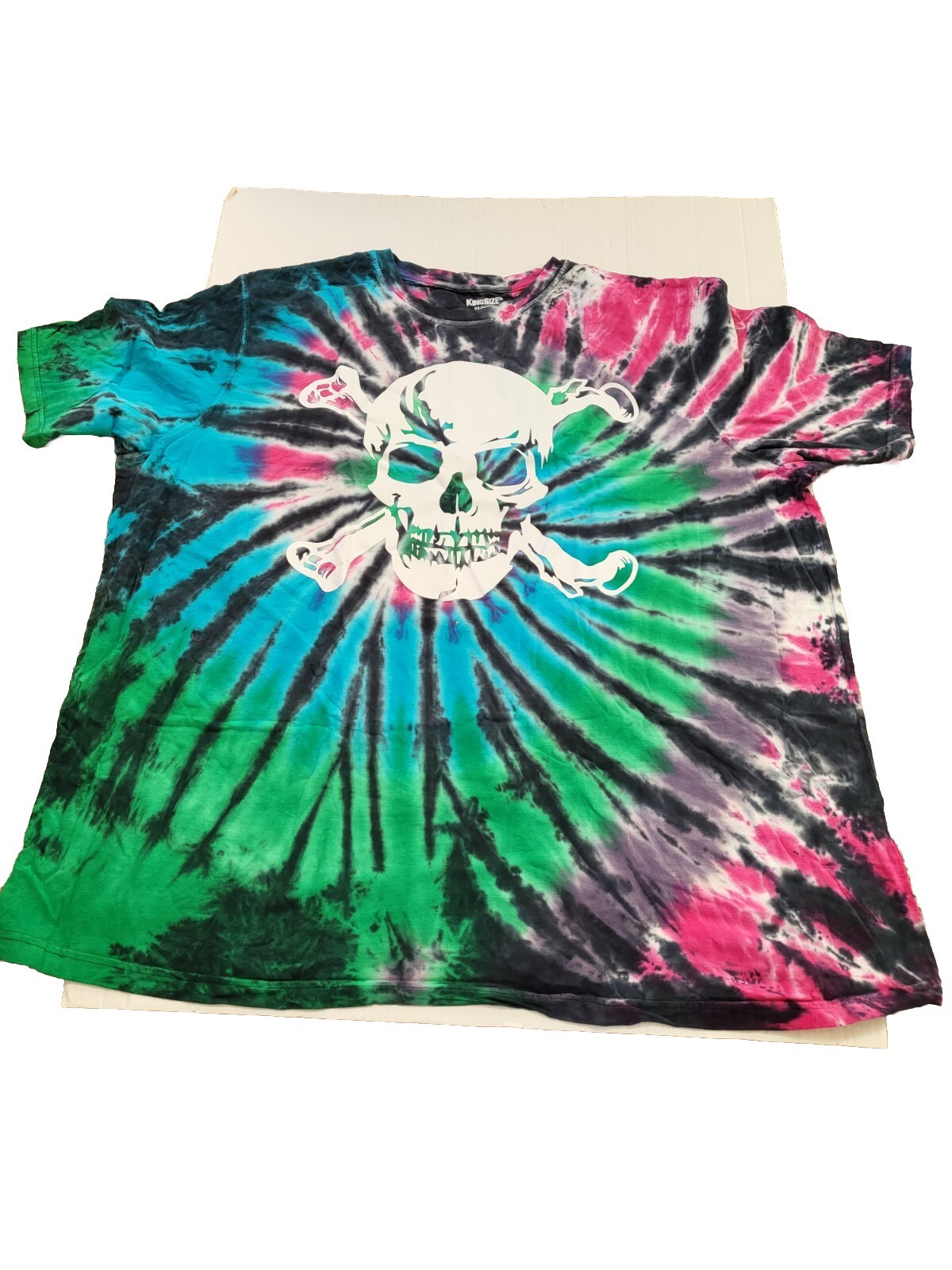 Kingsize Men&rsquo;s Big & Tall Lightweight Longer-Length Tie-Dye Crewneck Size 3XL