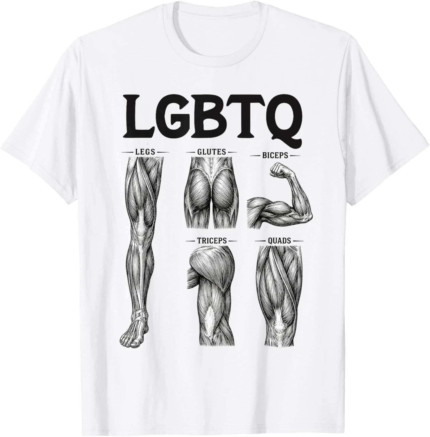 LGBTQ Legs Glutes Biceps Triceps Quads Gym Lover Workout T Shirt