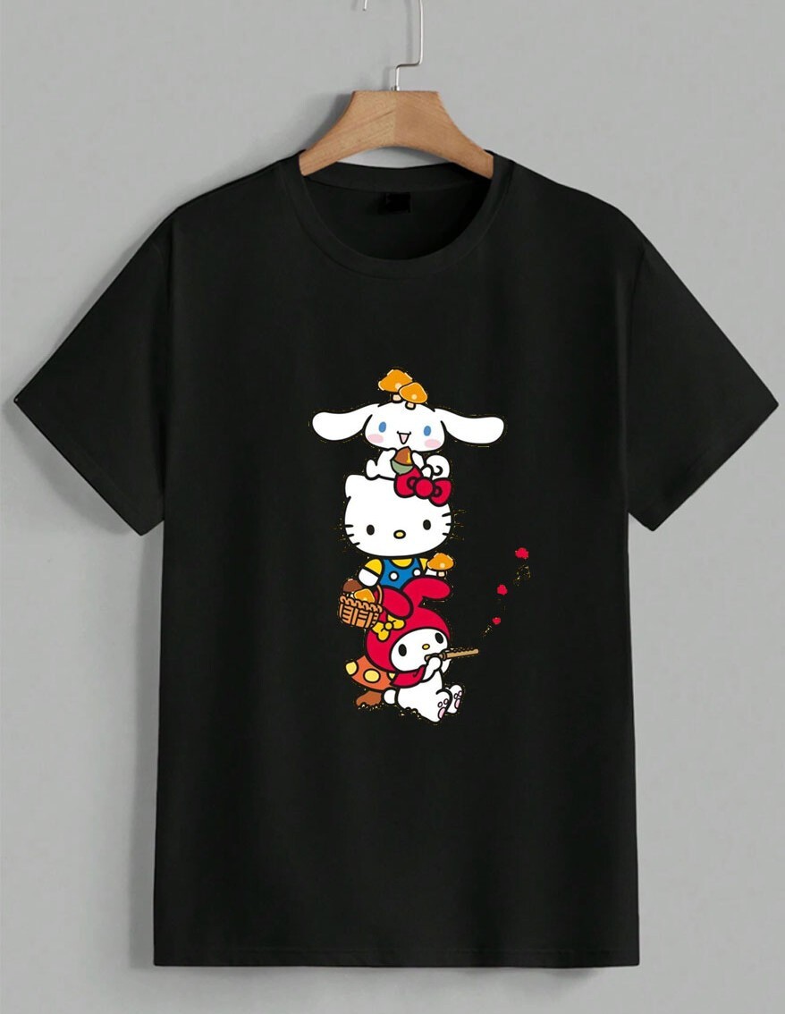 Sanrio Hello Kitty My Melody Cinnamoroll Cartoon Graphic T-Shirt Gift Unisex