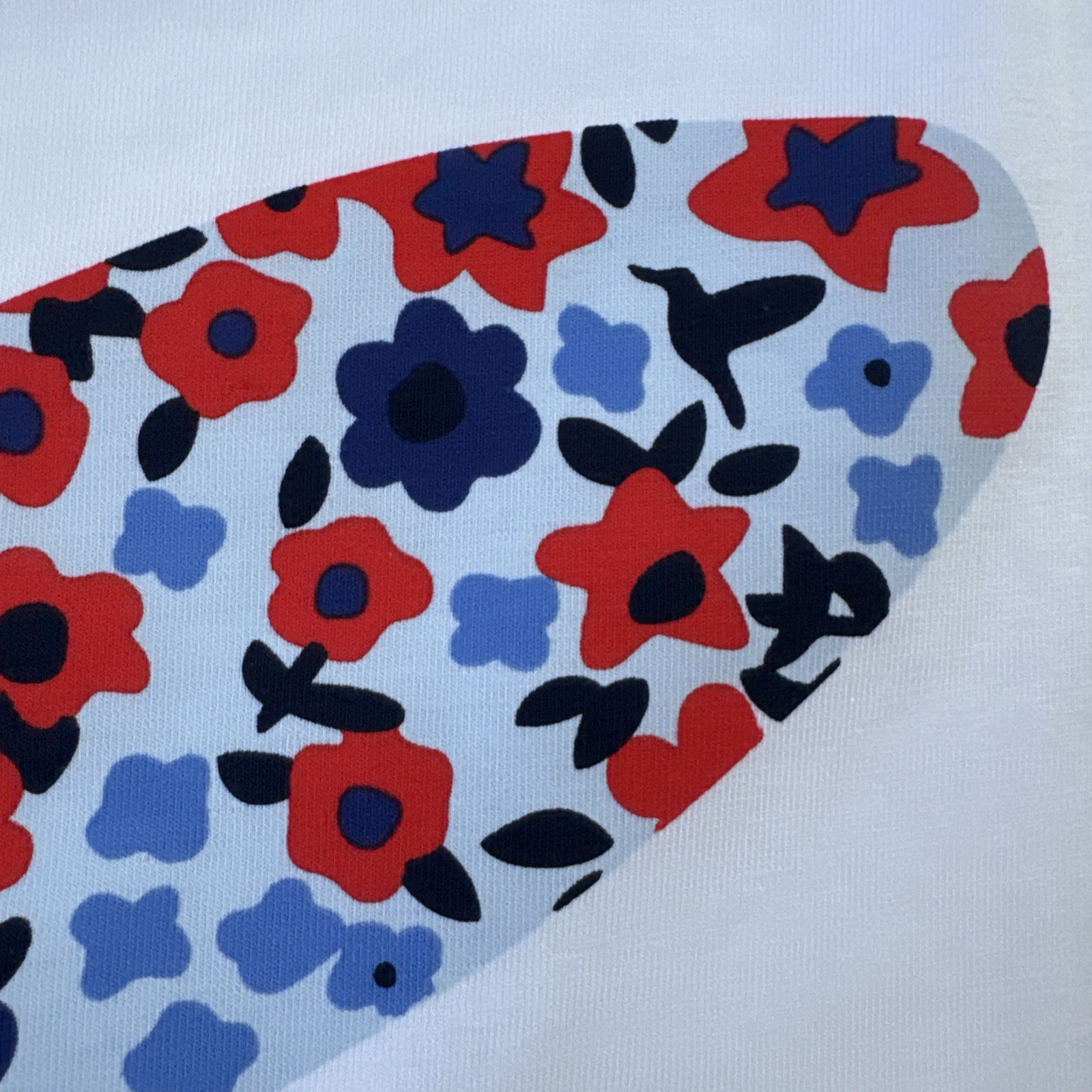 Birddogs T Shirt Mens XL Red White Blue Flower Bird Tee Cotton Stretch USA Logo