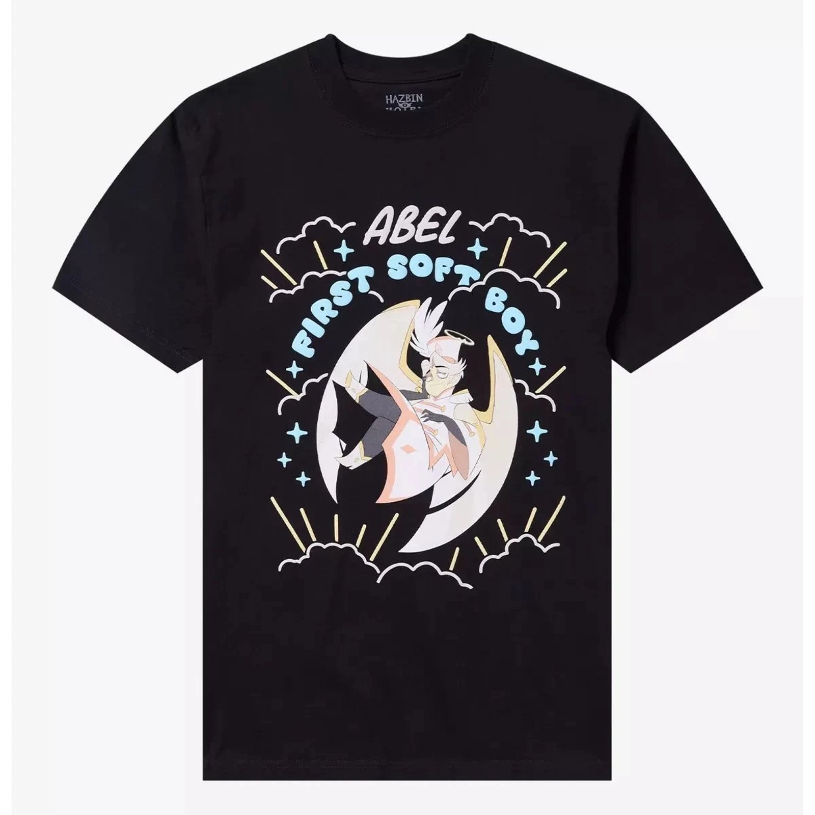 Hazbin Hotel Abel First Soft Boy Graphic Tee Mens Vintage Cotton T-Shirt