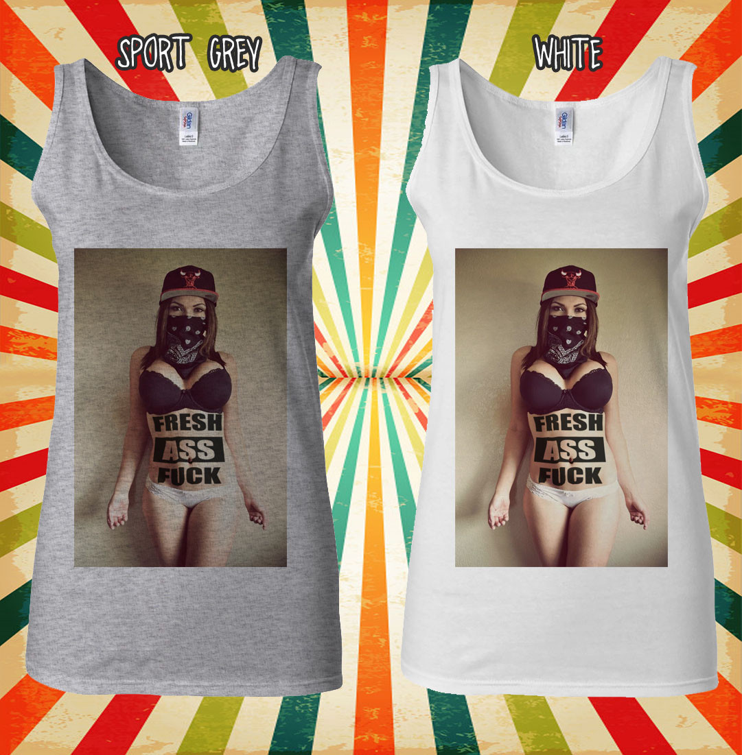 Sexy Bandana Gangster Girl Tattoo Men Women Vest Tank Top Unisex T Shirt 1301