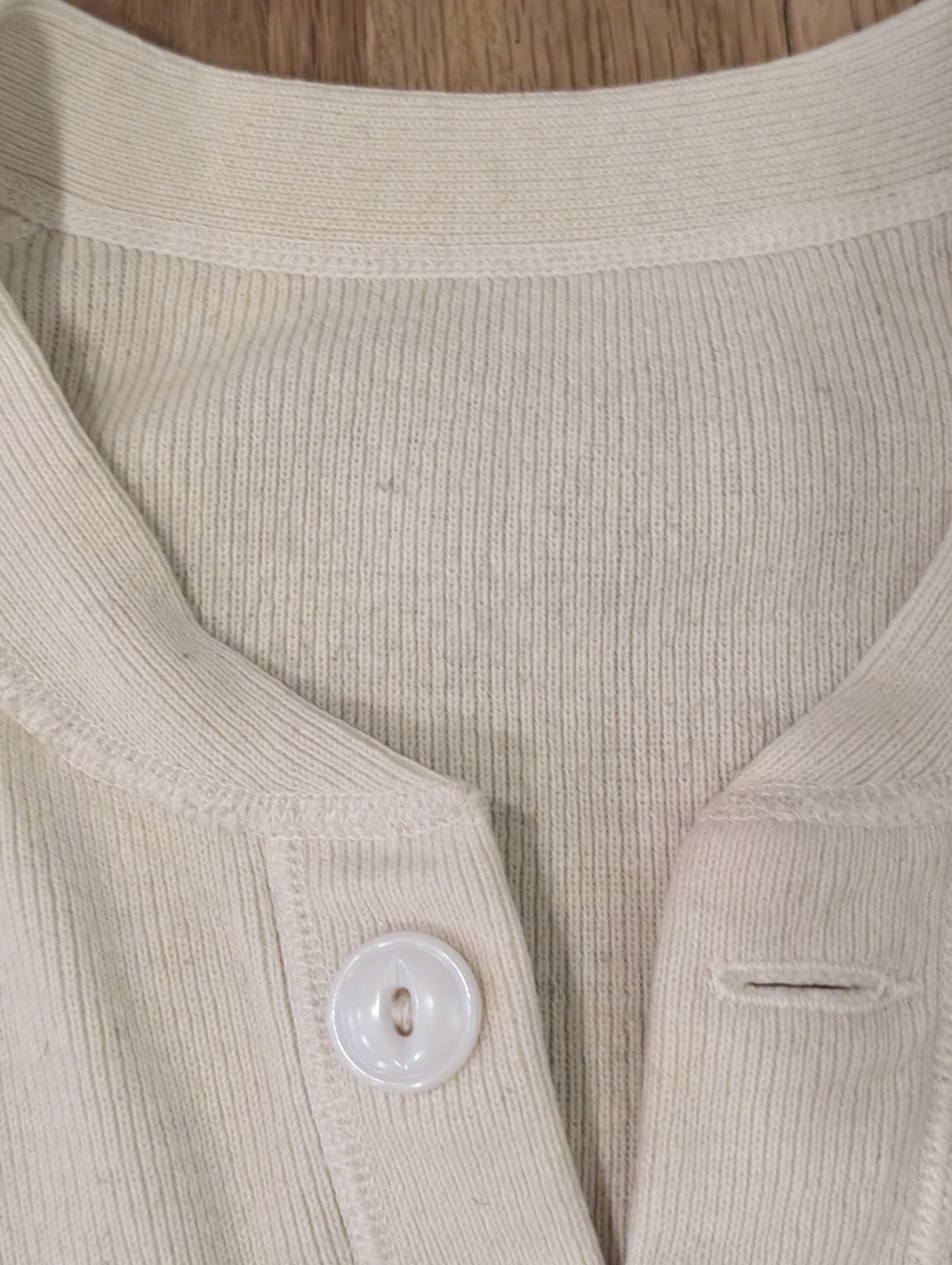 Vintage 50s Military Henley Shirt M Wool Thermal Winter Workwear Uniform USA
