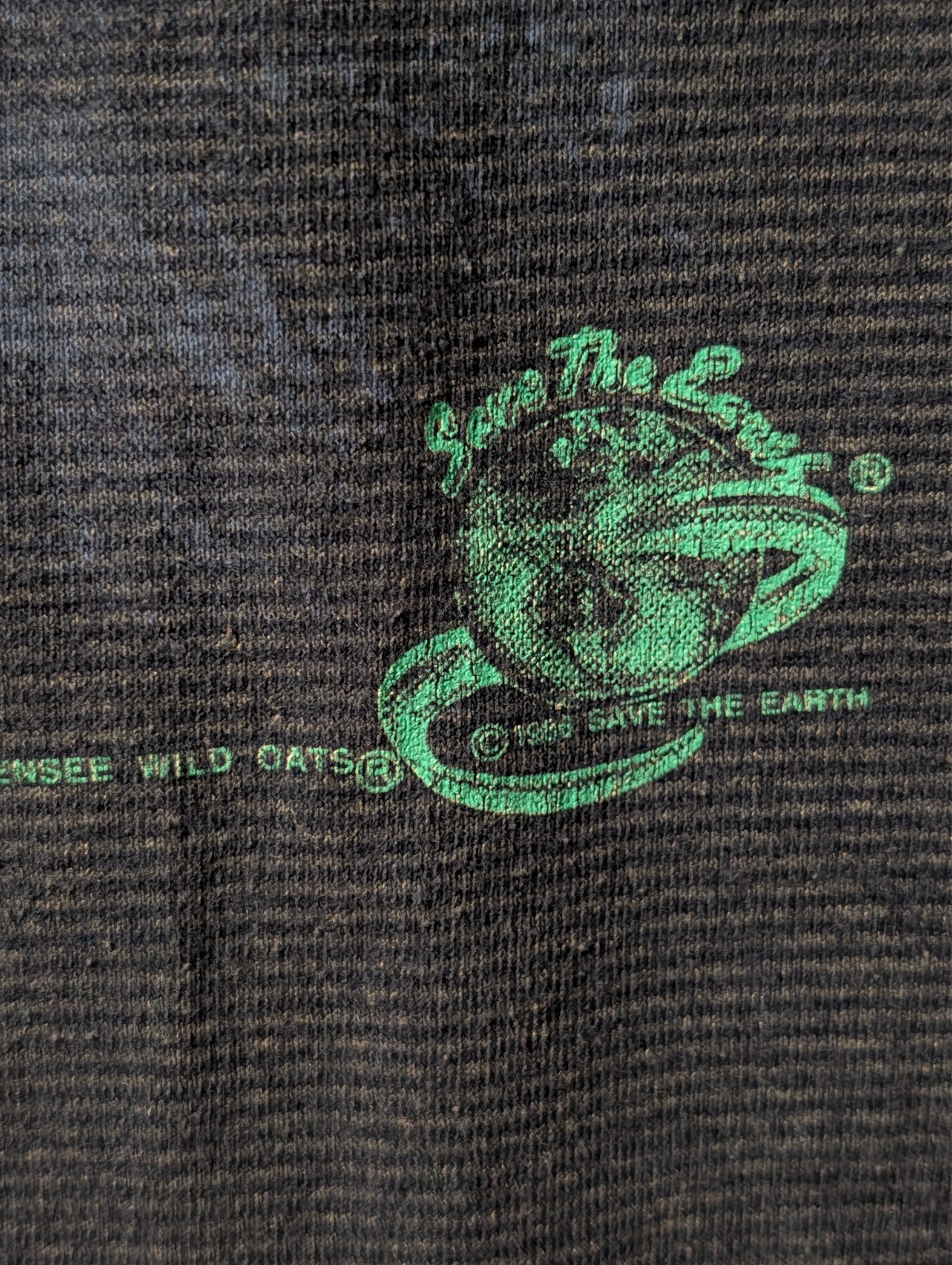 Vtg 1986 Great White Shark Save The Earth Graphic T-Shirt Mens Large Wild Oats