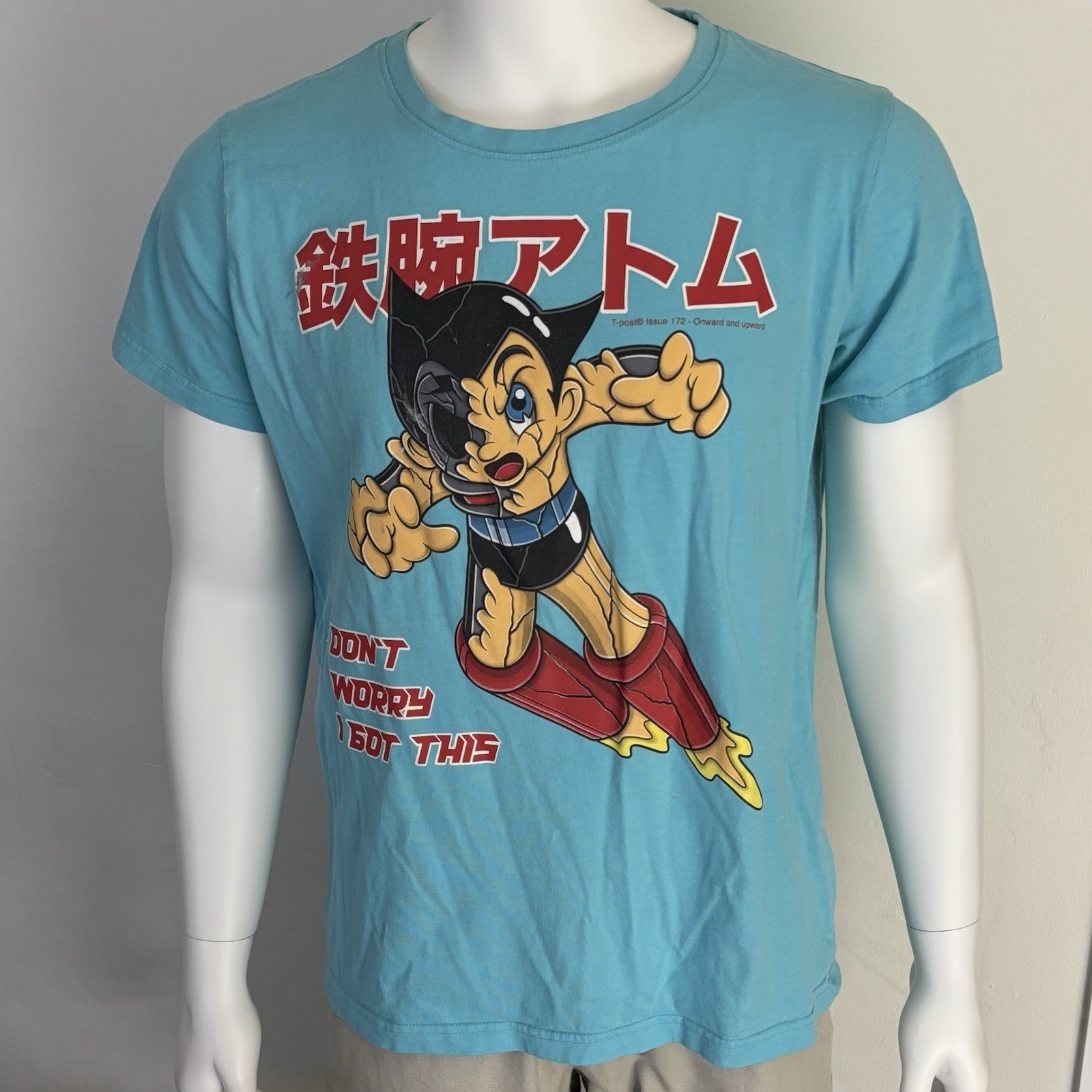 Astro Boy x T-Post Issue 172 Large Graphic T Shirt Sz XL Onward and Upward Japan