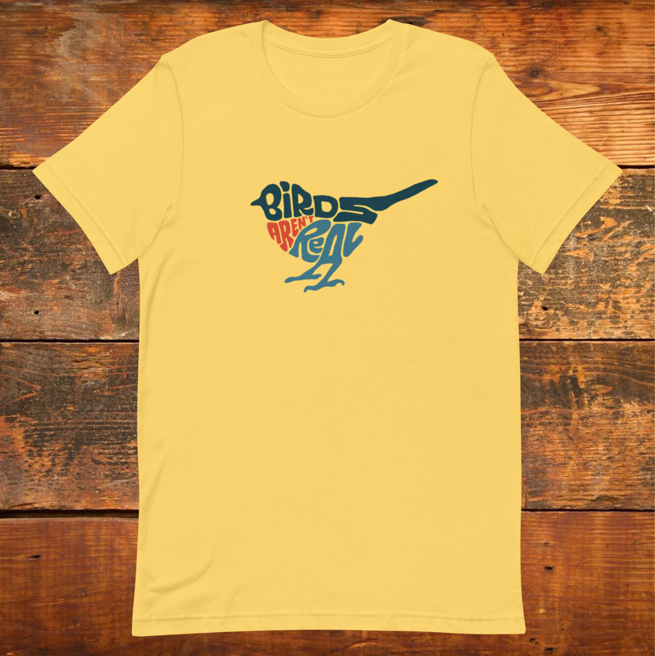 BIRDS AREN&rsquo;T REAL CONSPIRACY THEORY MOVEMENT *ADULT UNISEX T-SHIRT* ART NATURE